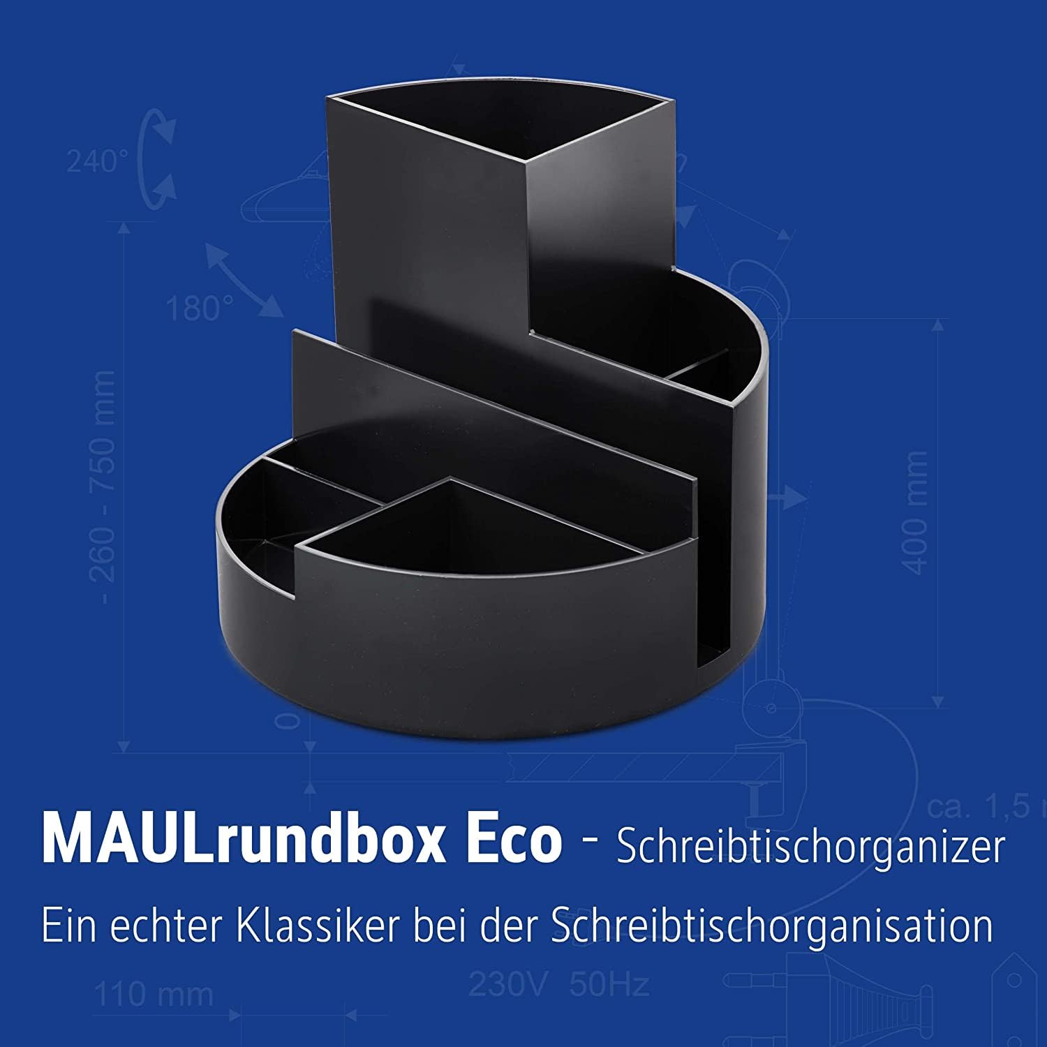 maul-maulrundbox-recycling-stiftek-cher-schwarz-6-f-cher-rund image 2