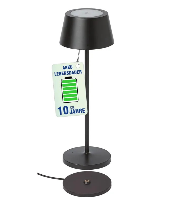 maul-maulnina-led-akku-tischlampe-schwarz-dimmbar-ip54 image 1