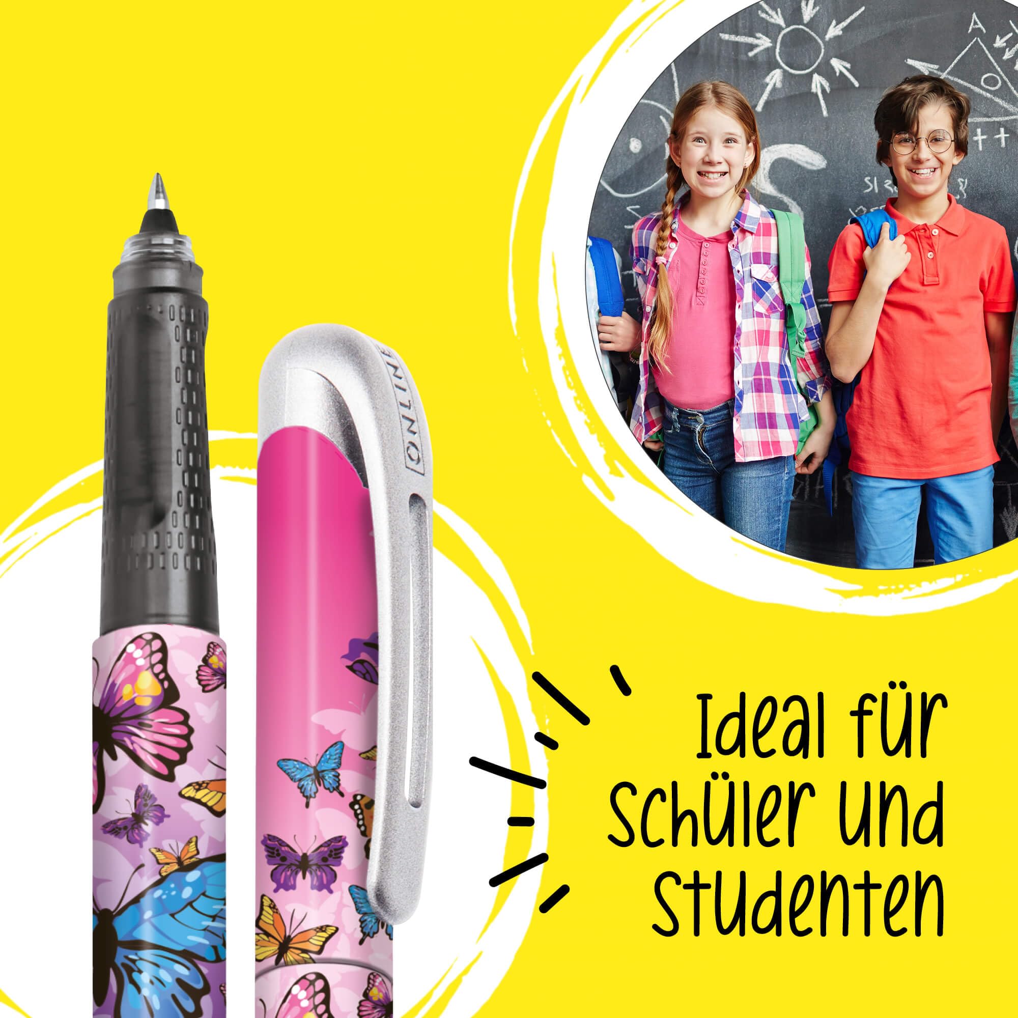 online-college-butterfly-tintenroller-ergonomischer-rollerball-mit-kombipatrone- image 4