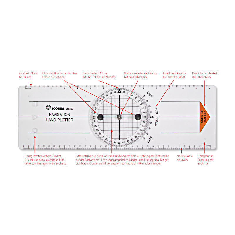 ecobra-navigation-hand-plotter-380-x-120-mm-mit-drehscheibe image 2