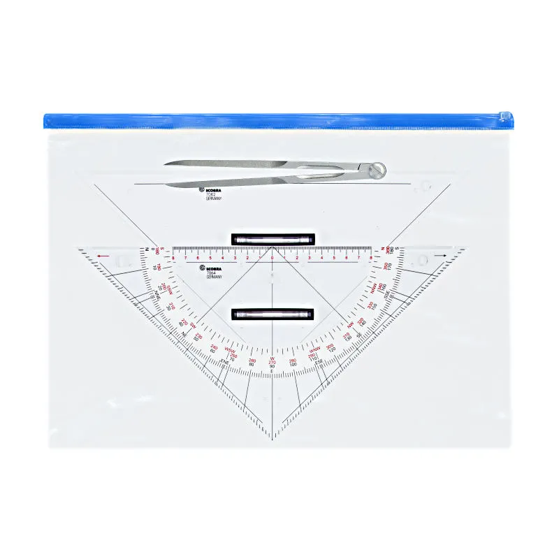 ecobra-skipper-navigations-set-mit-marinezirkel-7053-und-kursdreiecken image 1