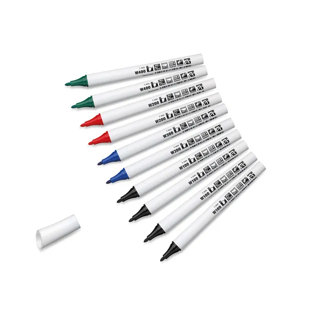 neuland-fineone-whiteboard-fineliner-rundspitze-1-mm-10er-farb-set image 1