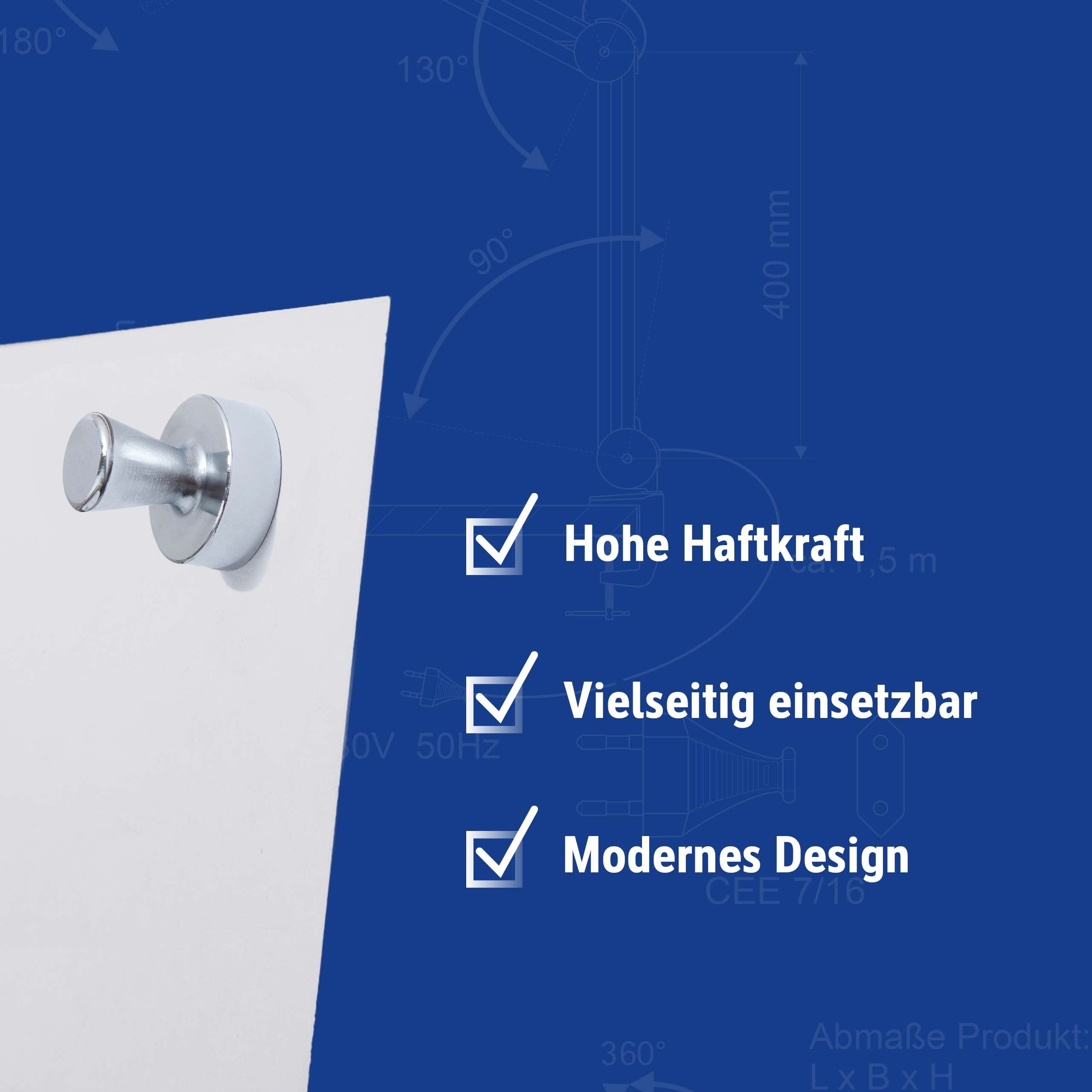 maul-neodym-kegelmagnet-silber-22-kg-haftkraft-2er-set image 3