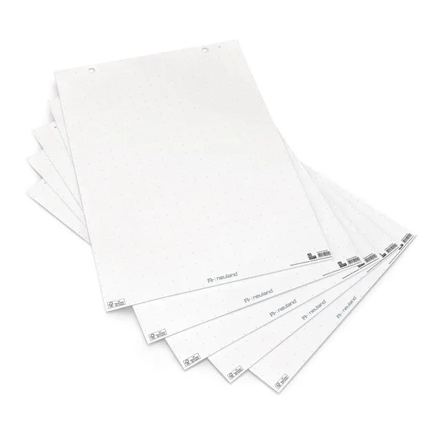 neuland-mini-flipchart-block-wei-mit-fadenkreuzen-5x20-blatt image 1