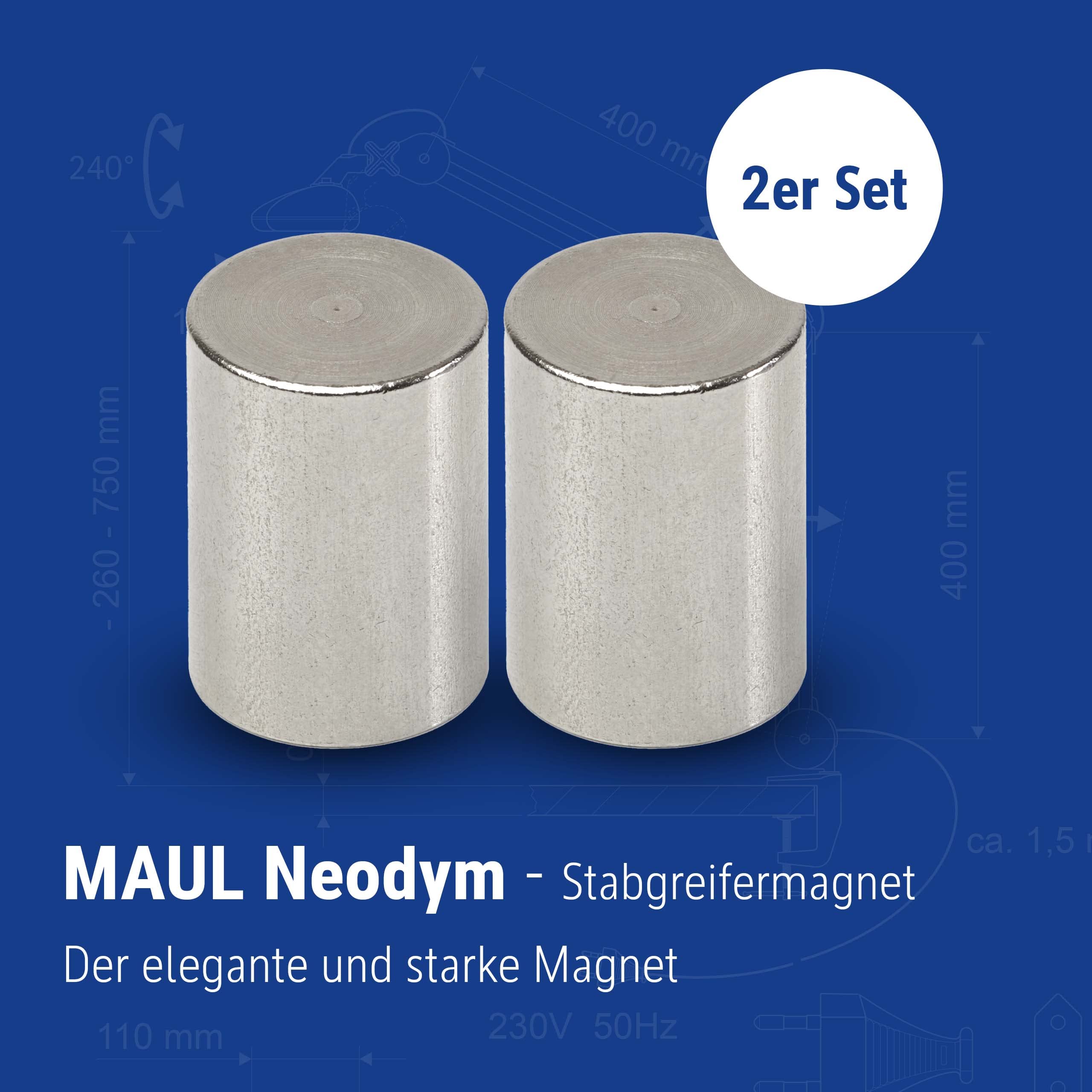 maul-magnetstab-2er-set-silber-neodym-19-kg-kompakt image 2