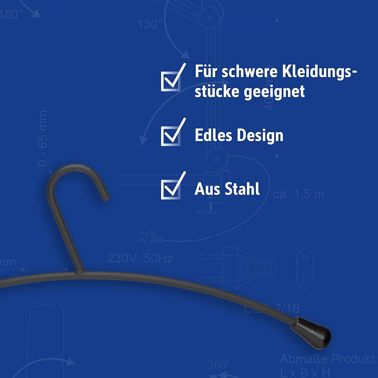 maul-kleiderb-gel-metall-schwarz-5er-set-stahl image 4