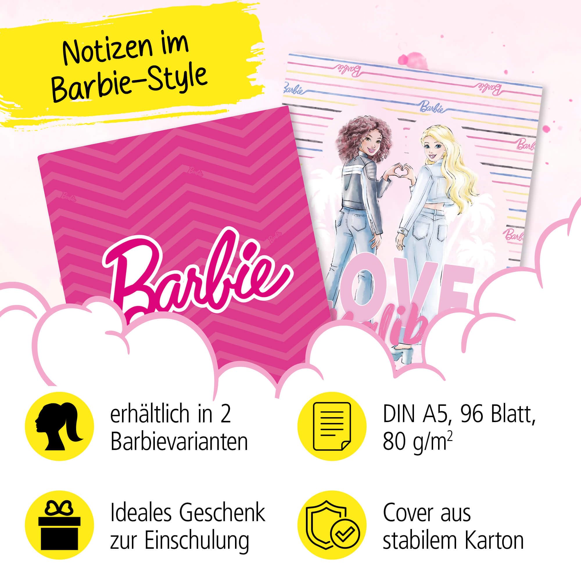 online-barbie-notizb-cher-a5-dotted-2er-set-192-seiten image 2