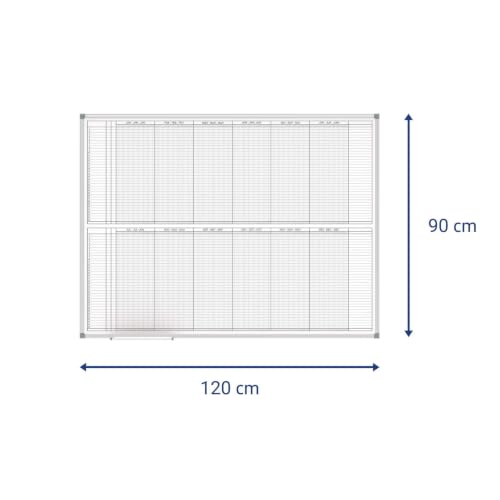 maul-jahresplaner-maulstandard-wei-90-x-120-cm-alurahmen-wandmontage image 6