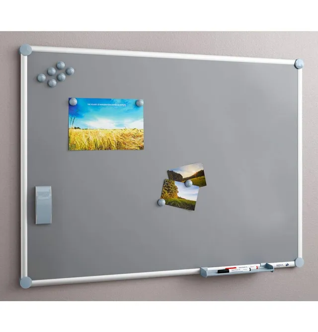 maul-maulpro-whiteboard-60-x-90-cm-silber-magnethaftend-mit-starterset image 1