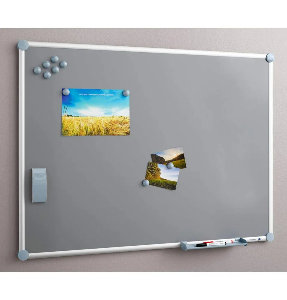 maul-maulpro-whiteboard-60-x-90-cm-silber-magnethaftend-mit-starterset image 1