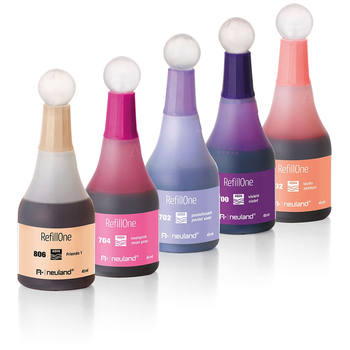 neuland-refillone-nachf-lltinte-wasserbasis-5er-farbset-45-ml image 2