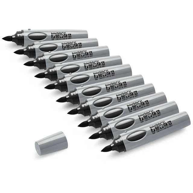 neuland-bigone-art-moderationsmarker-pinselspitze-2-15-mm-10er-uni-set image 1