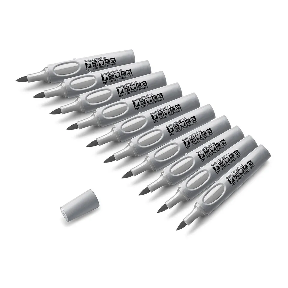 neuland-no-one-art-moderationsmarker-pinselspitze-0-5-7-mm-10er-uni-set image 1