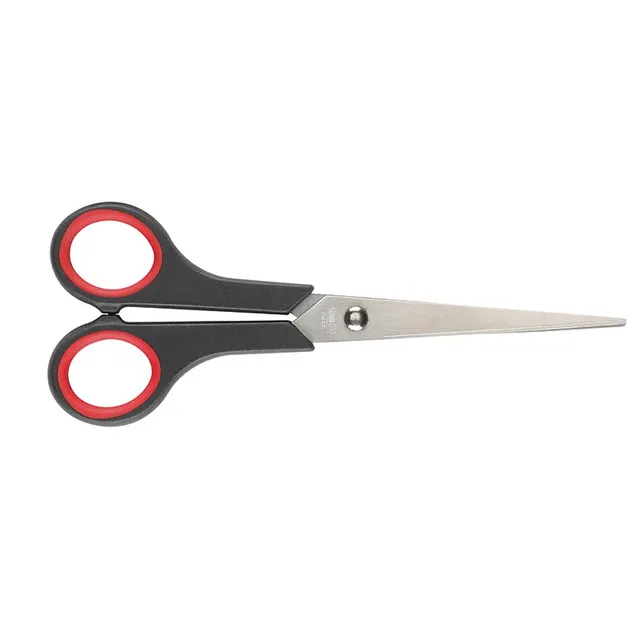 ecobra-universal-schere-spitz-17-5-cm-schwarz-rot image 1