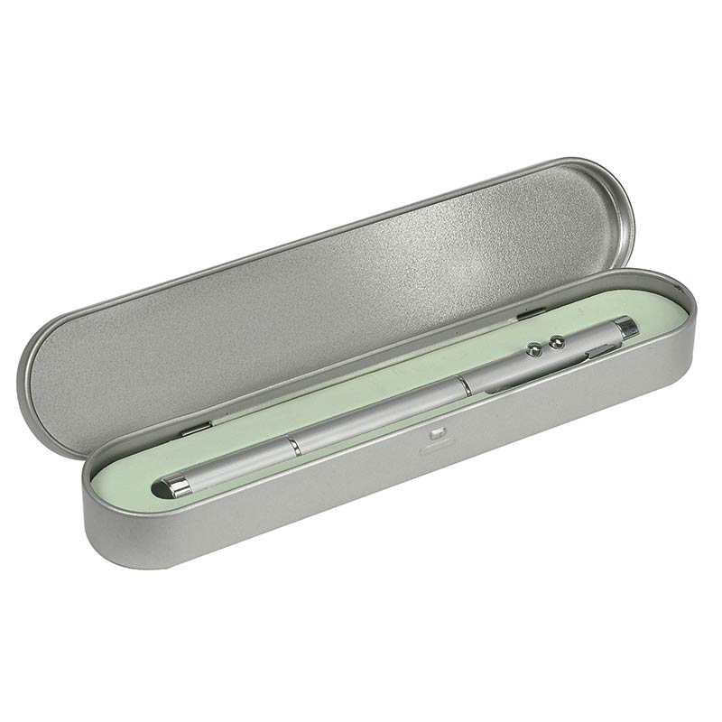 ecobra-laserpointer-4-in-1-mit-touch-pen-led-licht-und-kugelschreiber-silber image 3