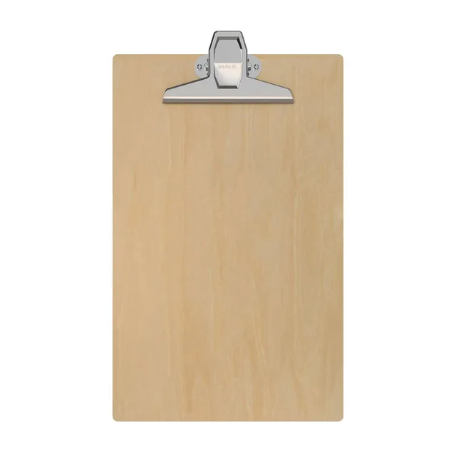 maultilia-klemmbrett-a4-holz-braun-hochformat-mit-stahlklemme image 1