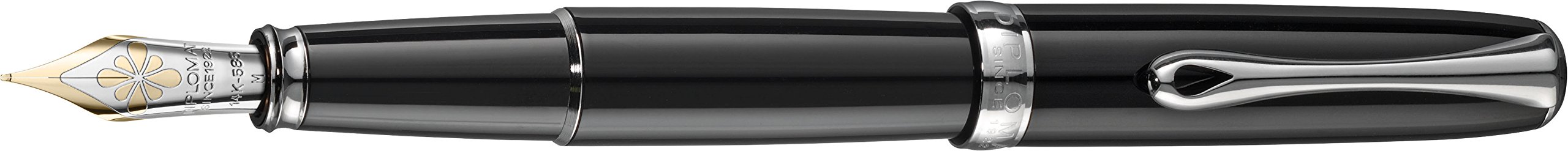 diplomat-excellence-a2-lack-schwarz-f-llhalter-mit-14-kt-goldfeder-f image 1