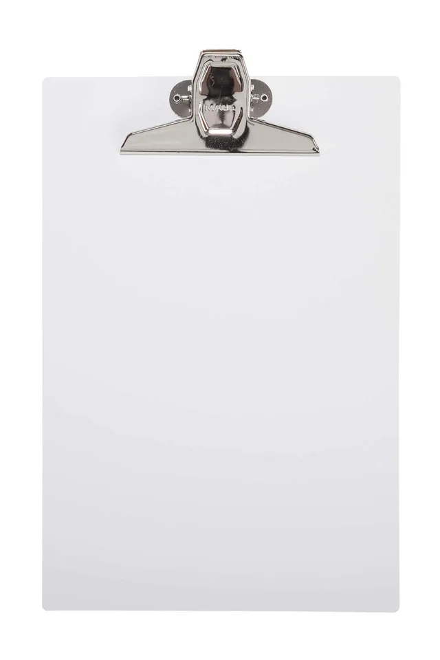 maul-klemmbrett-a4-wei-mit-metall-klemmer-klemmweite-2-cm image 1