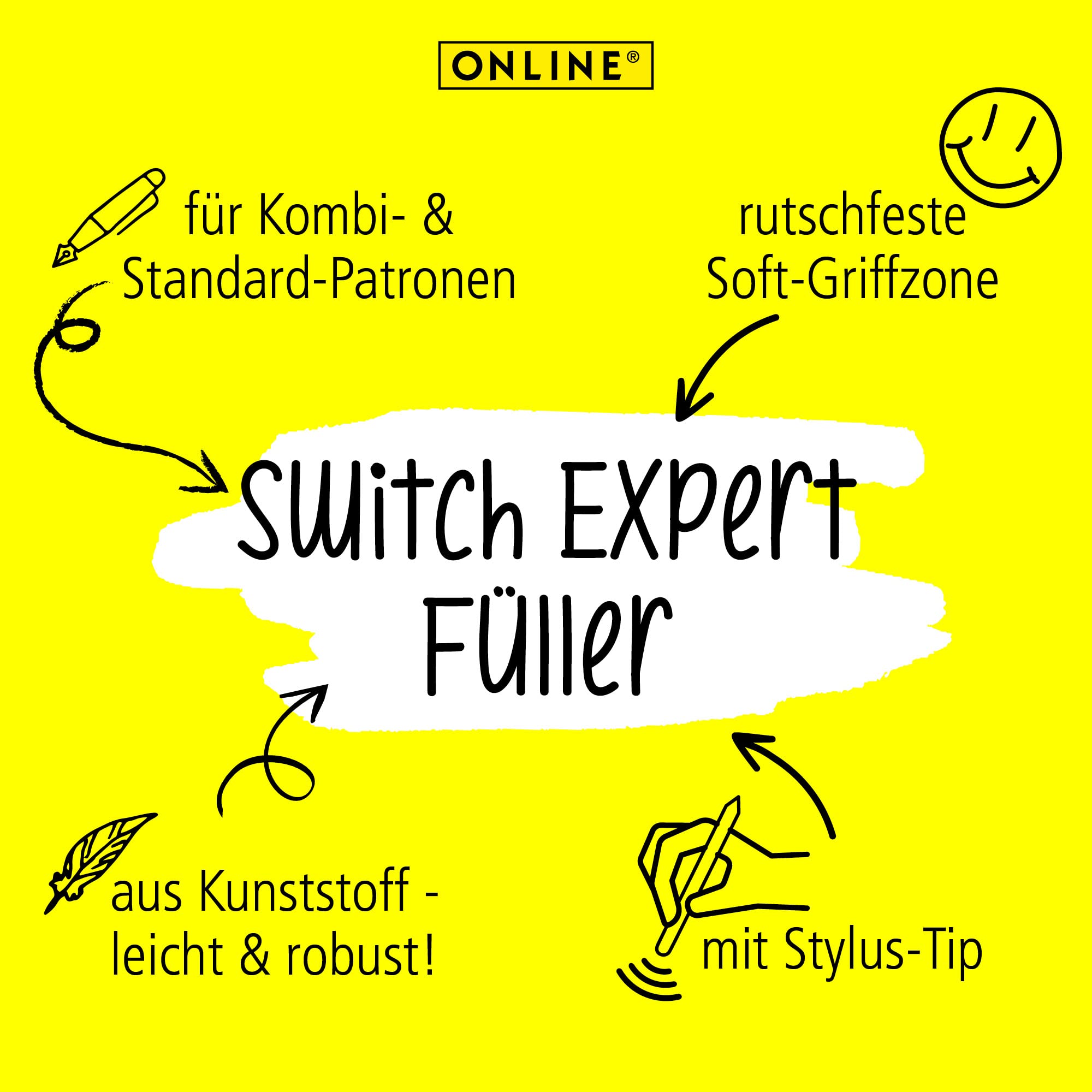 online-switch-expert-patronen-f-ller-mit-touchpen-iridiumfeder-m-schwarz image 3