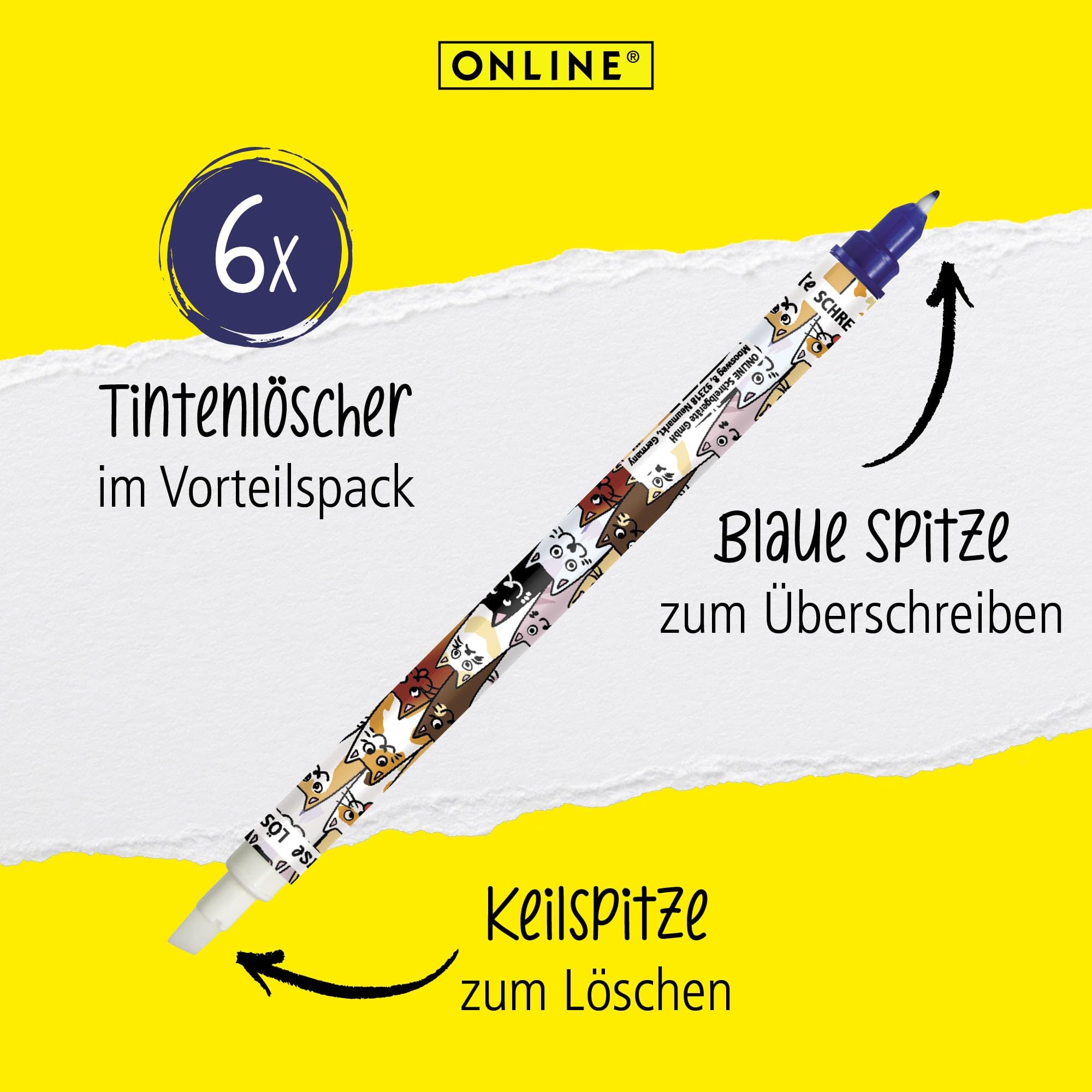 online-tintenl-scher-fluffy-cats-6er-pack-tintenkiller-blau image 2