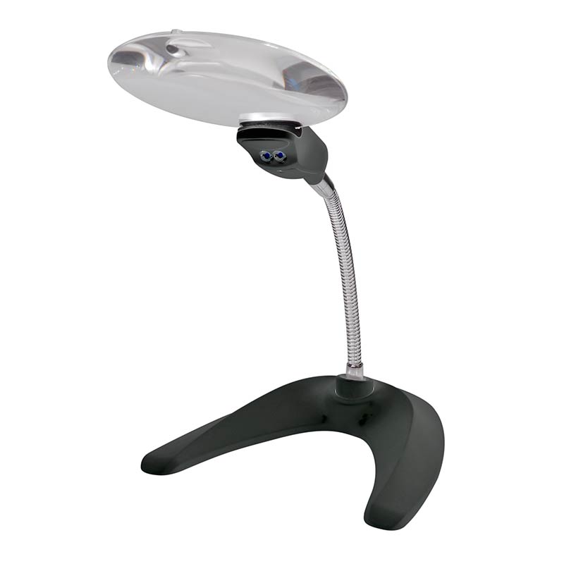 ecobra-led-tisch-standlupe-mit-flexiblem-halter-2x-4x-vergr-erung image 1