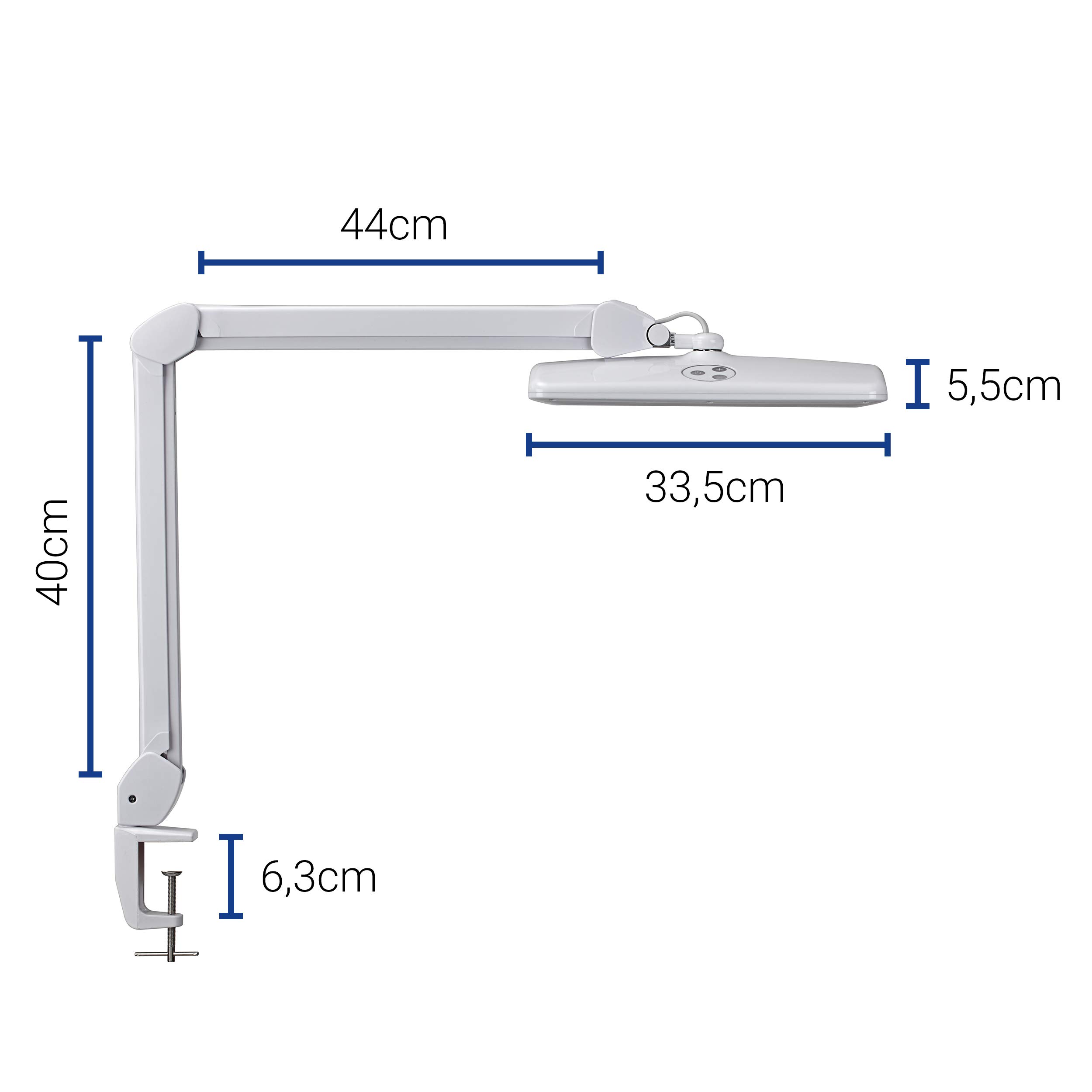 maul-maulintro-led-schreibtischlampe-wei-mit-klemmfu-und-doppelarm image 2