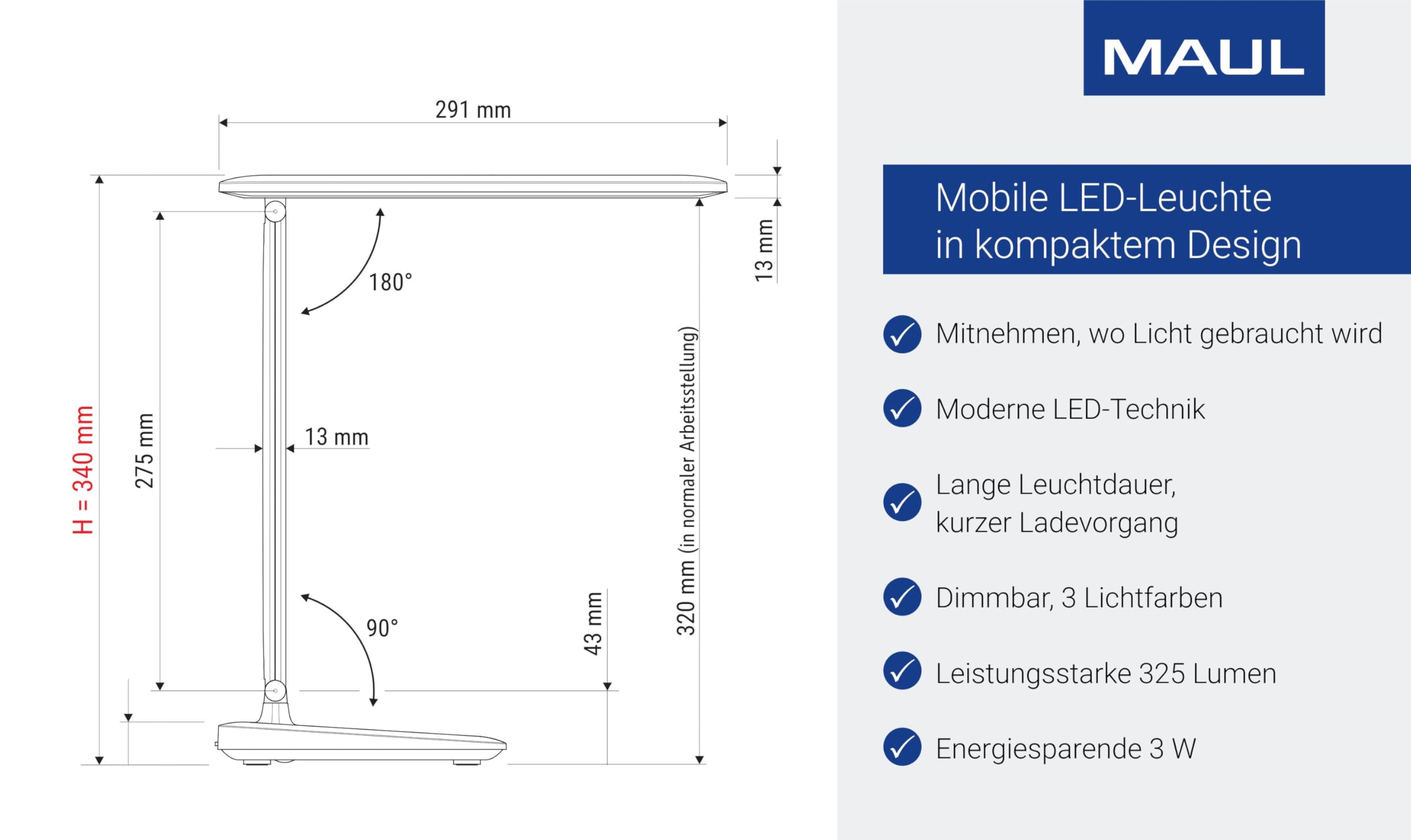 maul-maulsally-akku-schreibtischlampe-led-dimmbar-faltbar-schwarz image 3