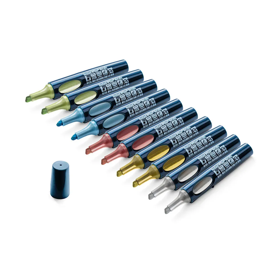 neuland-no-one-metallic-moderationsmarker-keilspitze-2-6-mm-10er-set image 1