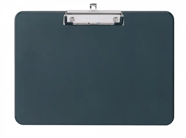 maul-klemmbrett-a4-schwarz-querformat-mit-b-gelklemme image 1