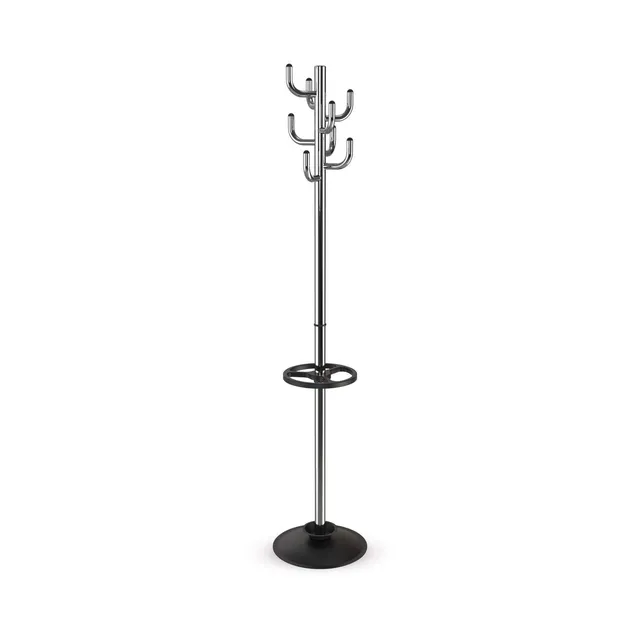 maulpolaris-garderobenst-nder-chrome-silber-8-haken-mit-schirmhalter-177-cm image 1