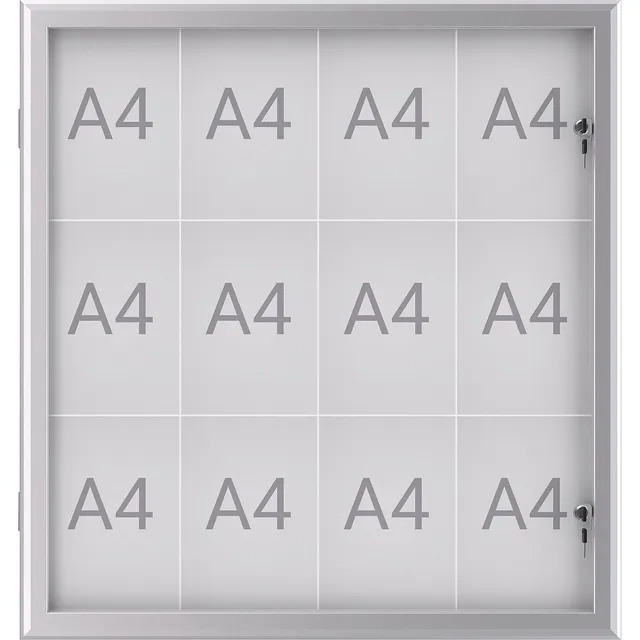 maulexcite-schaukasten-silber-f-r-12x-a4-querformat-abschlie-bar image 1