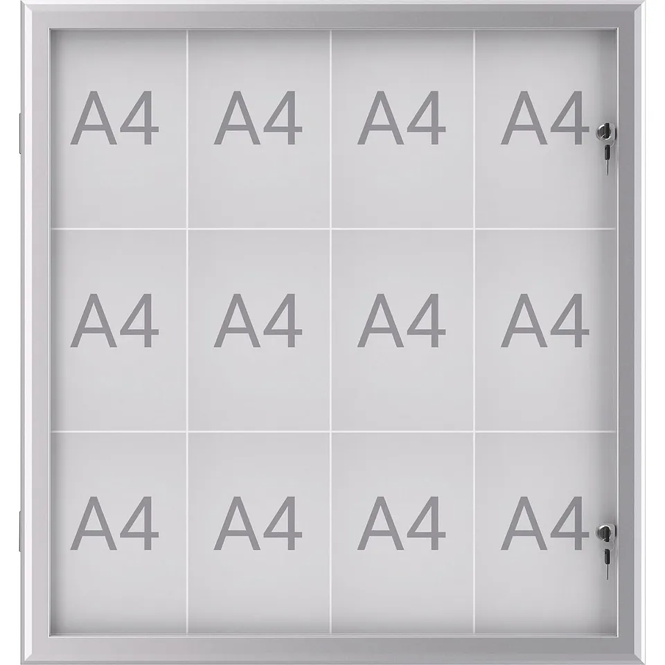 maulexcite-schaukasten-silber-f-r-12x-a4-querformat-abschlie-bar image 1
