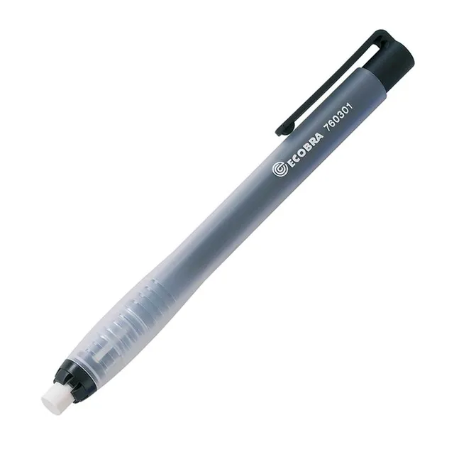 ecobra-radierstift-nachf-llbar-transparent-schwarz-mit-radiermine-6-8-mm image 1