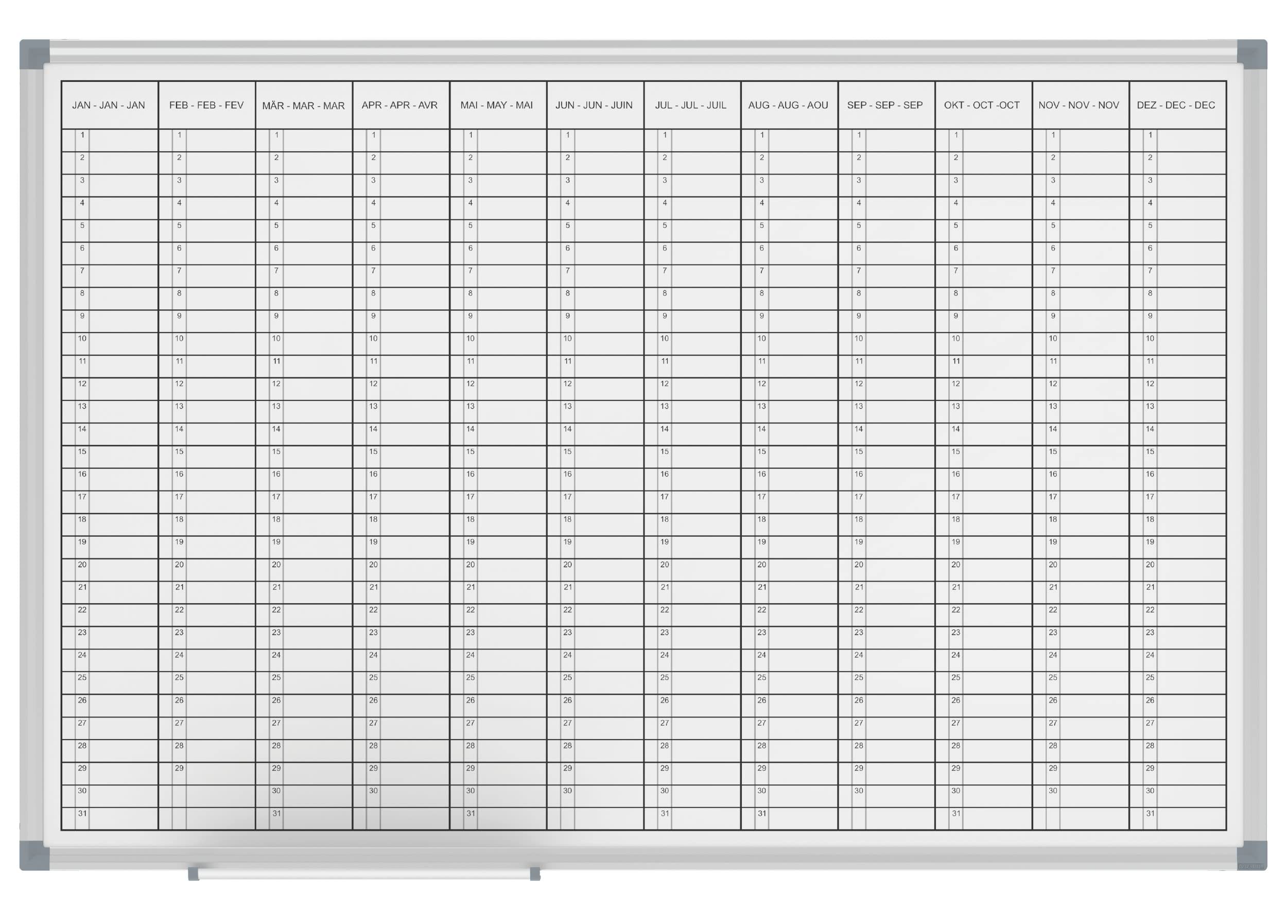 maul-maulstandard-jahresplaner-wei-60x90-cm-magnetisch-abwischbar image 1