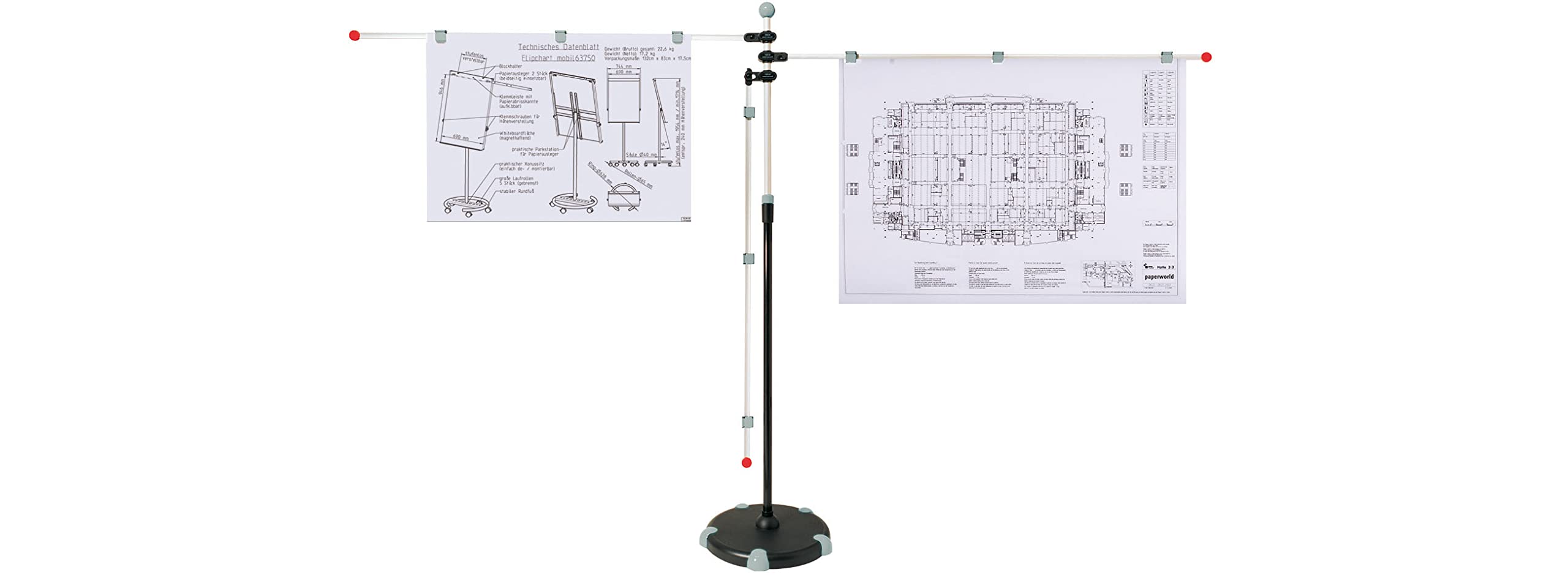 maul-planhalter-a0-mobil-silber-h-henverstellbar-mit-rollen image 5