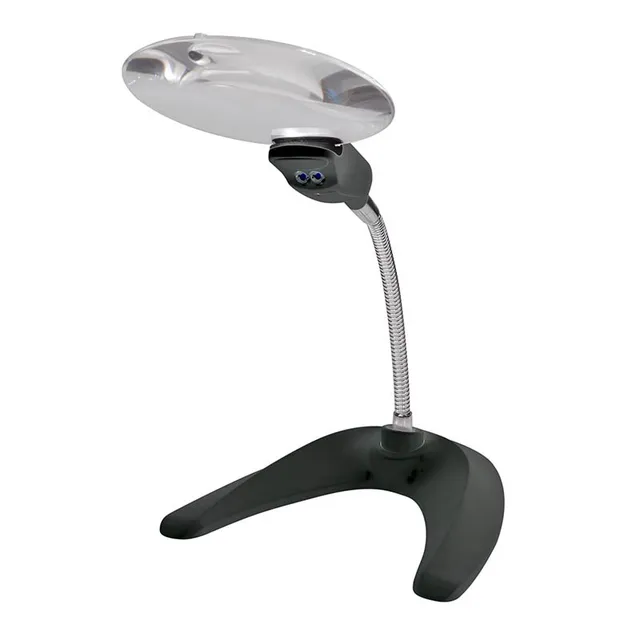 ecobra-led-tisch-standlupe-mit-flexiblem-halter-2x-4x-vergr-erung image 1