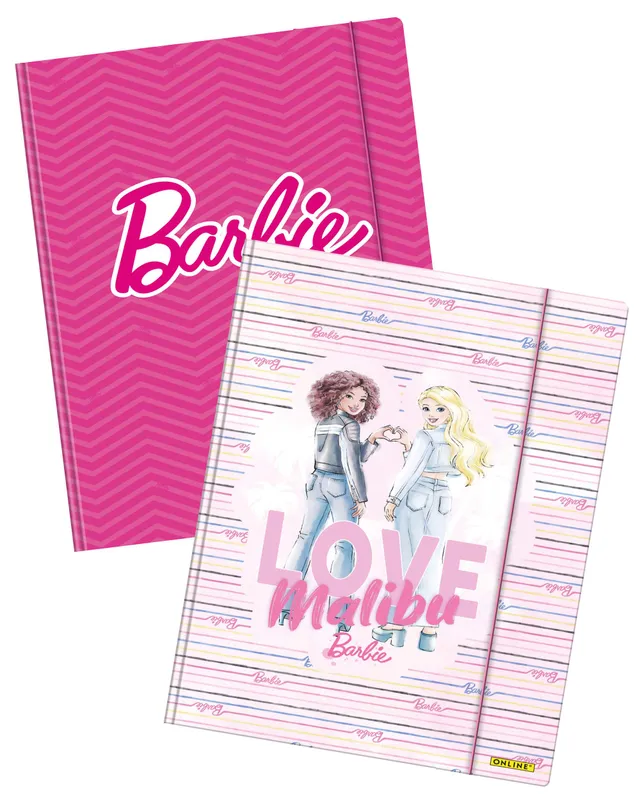 online-sammelmappe-a3-barbie-2er-set-pink-mit-gummizug image 1