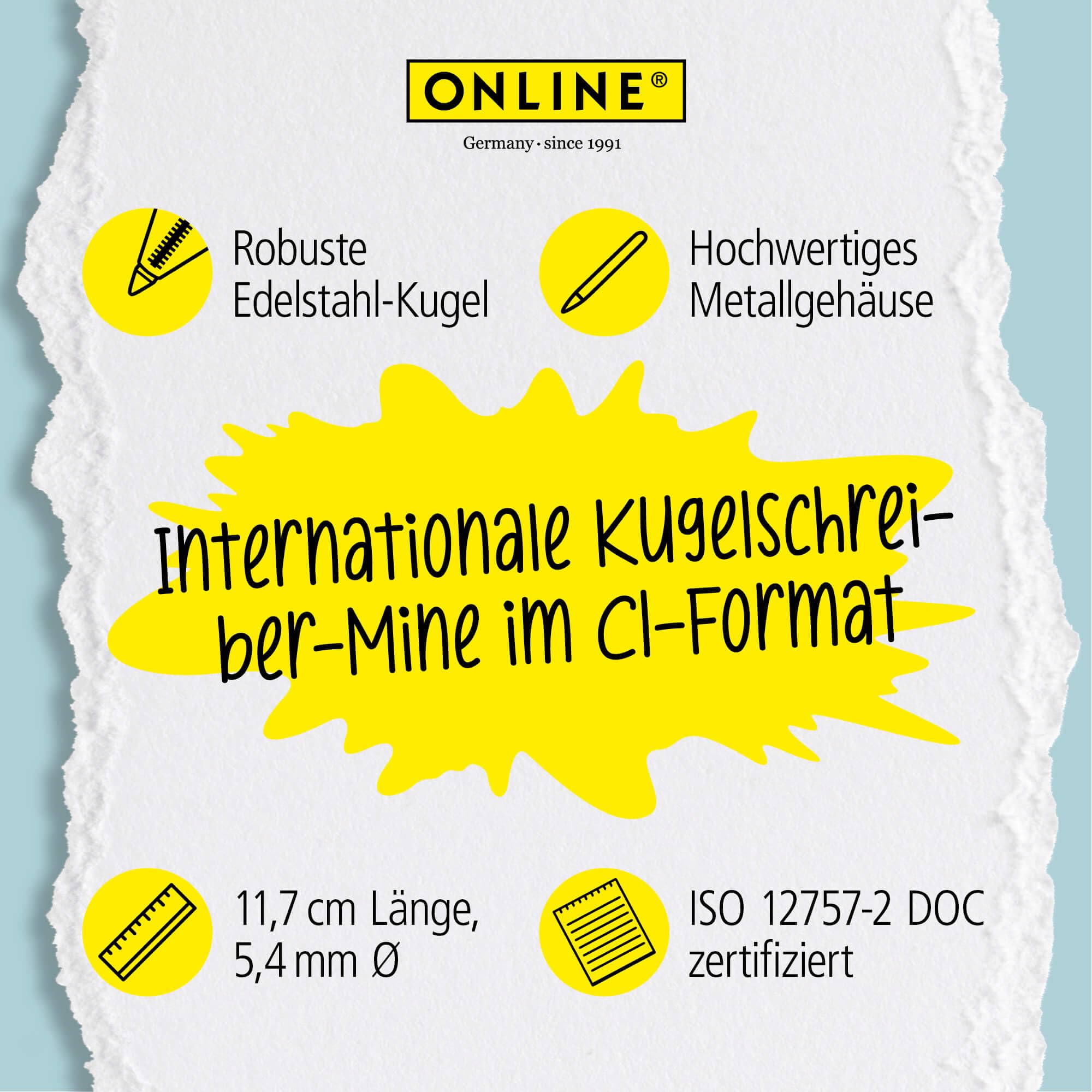 online-ersatzmine-c1-kugelschreibermine-m-blau-dokumentenecht image 4