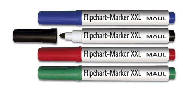 maul-flipchartmarker-4er-set-2-5-3-mm-rot-gr-n-blau-schwarz image 1