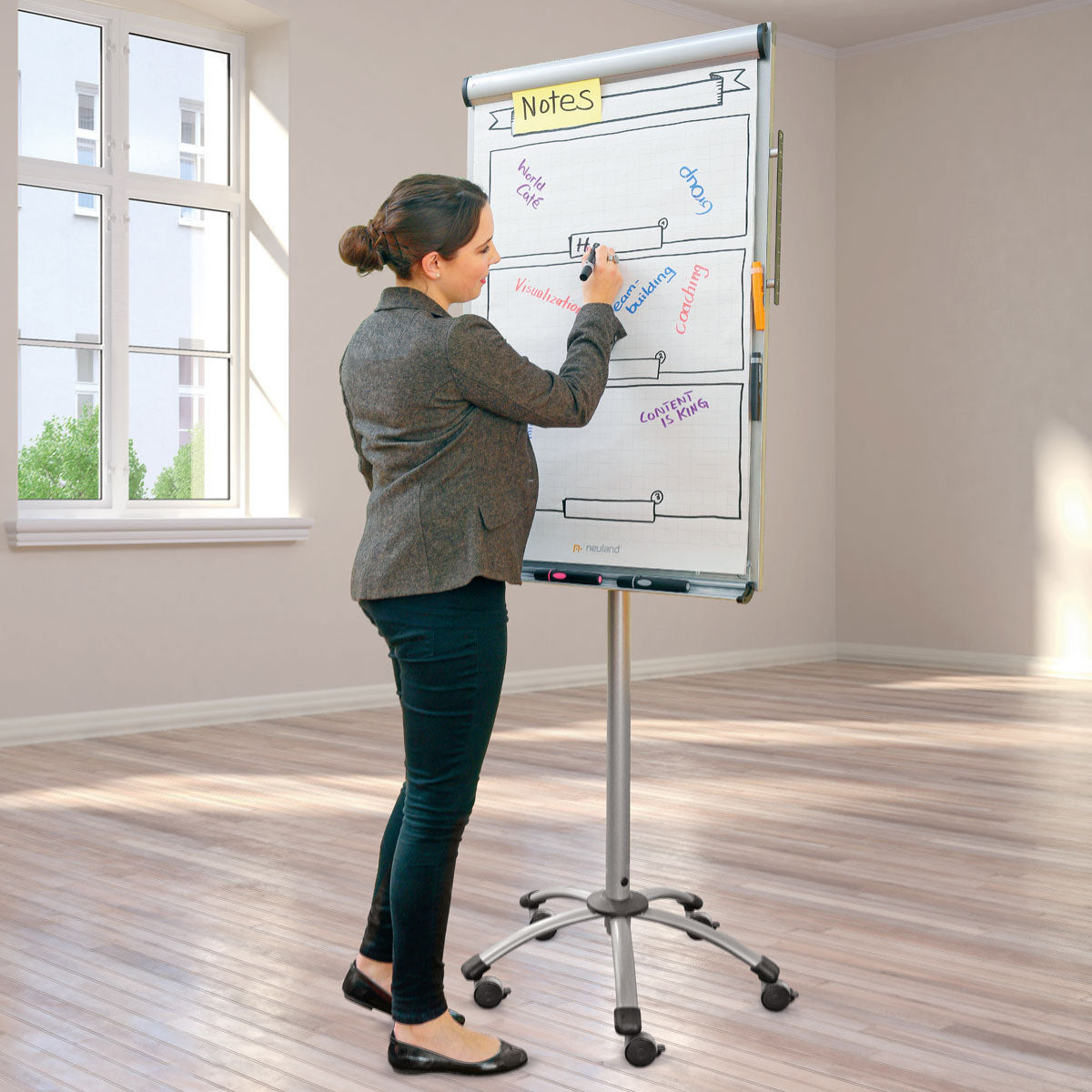neuland-flipchart-sketch-work-mobiler-profi-flipchart-magnetisch-h-henverstellba image 5