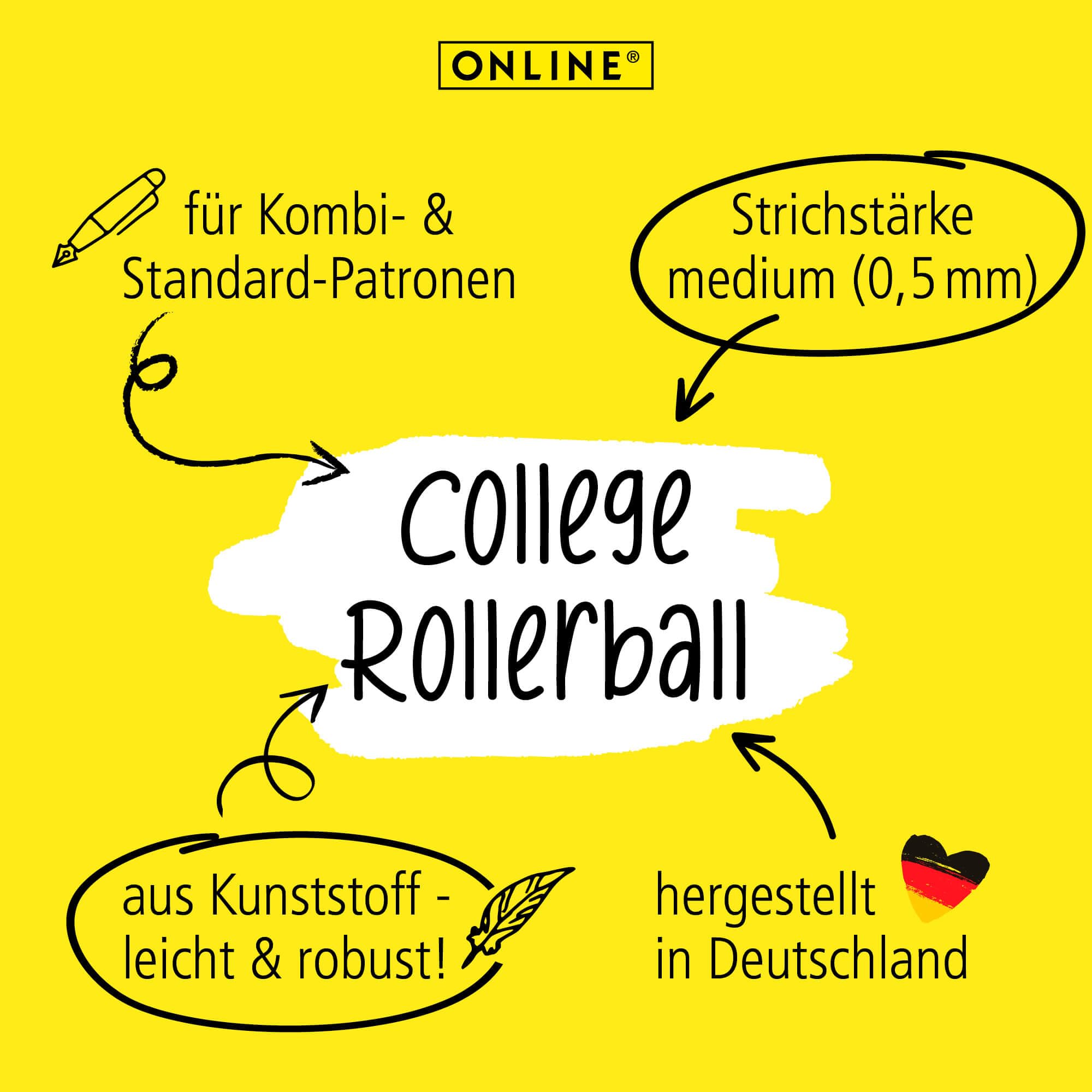 online-college-game-time-tintenroller-0-5-mm-inkl-patrone image 3