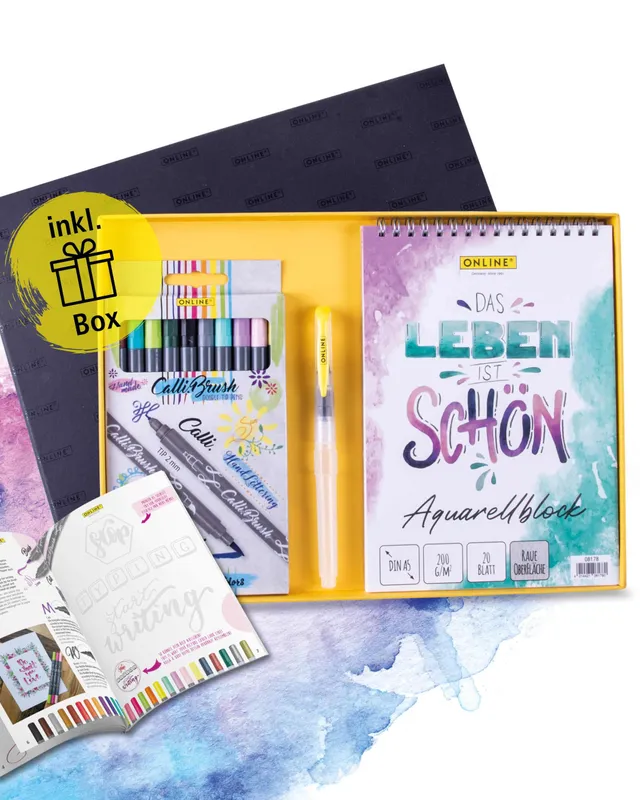 online-aquarellset-malset-10-brush-pens-waterbrush image 1