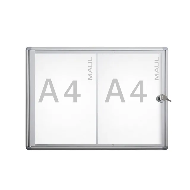 maul-extraslim-schaukasten-2xa4-silber-abschlie-bar image 1