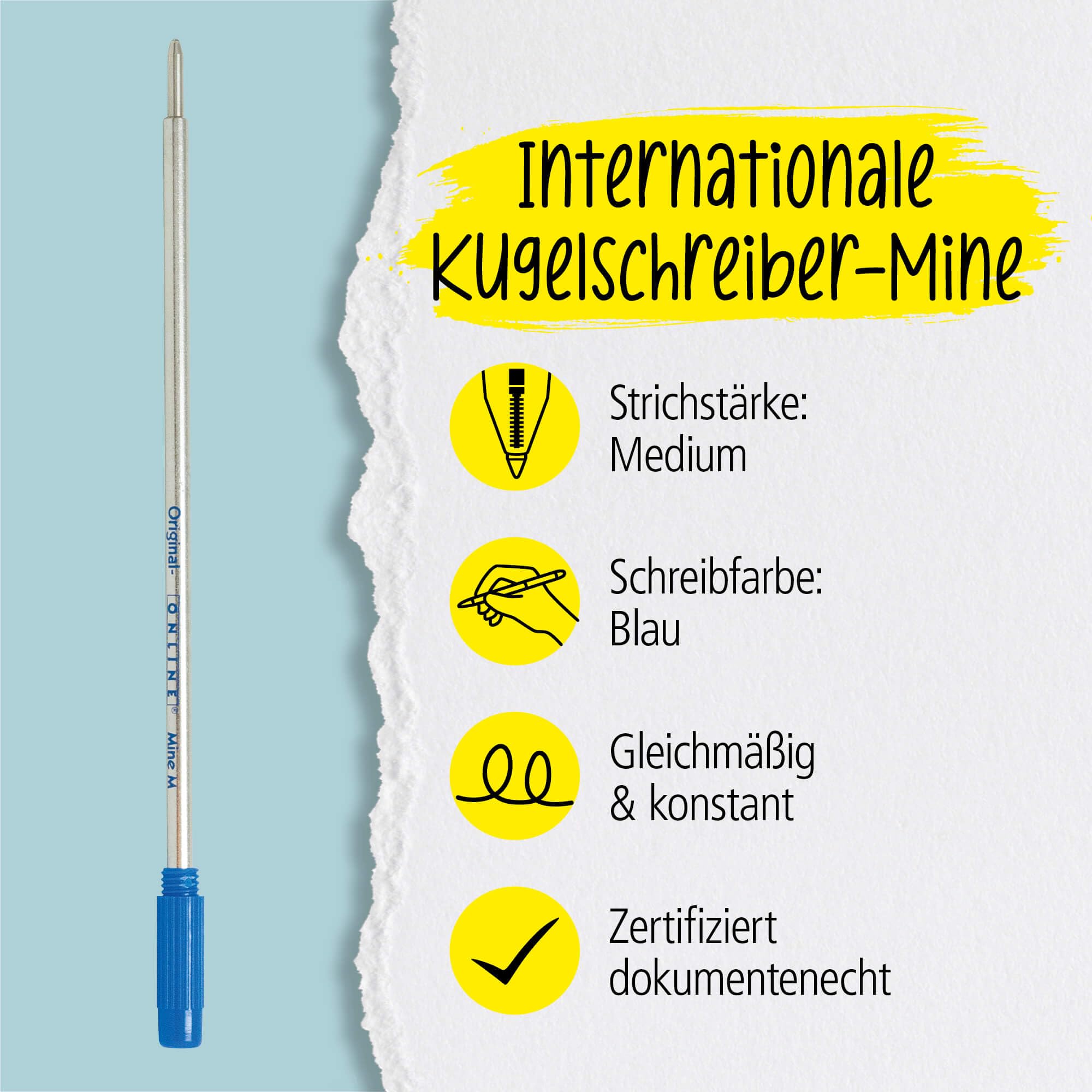 online-ersatzmine-c1-kugelschreibermine-m-blau-dokumentenecht image 2