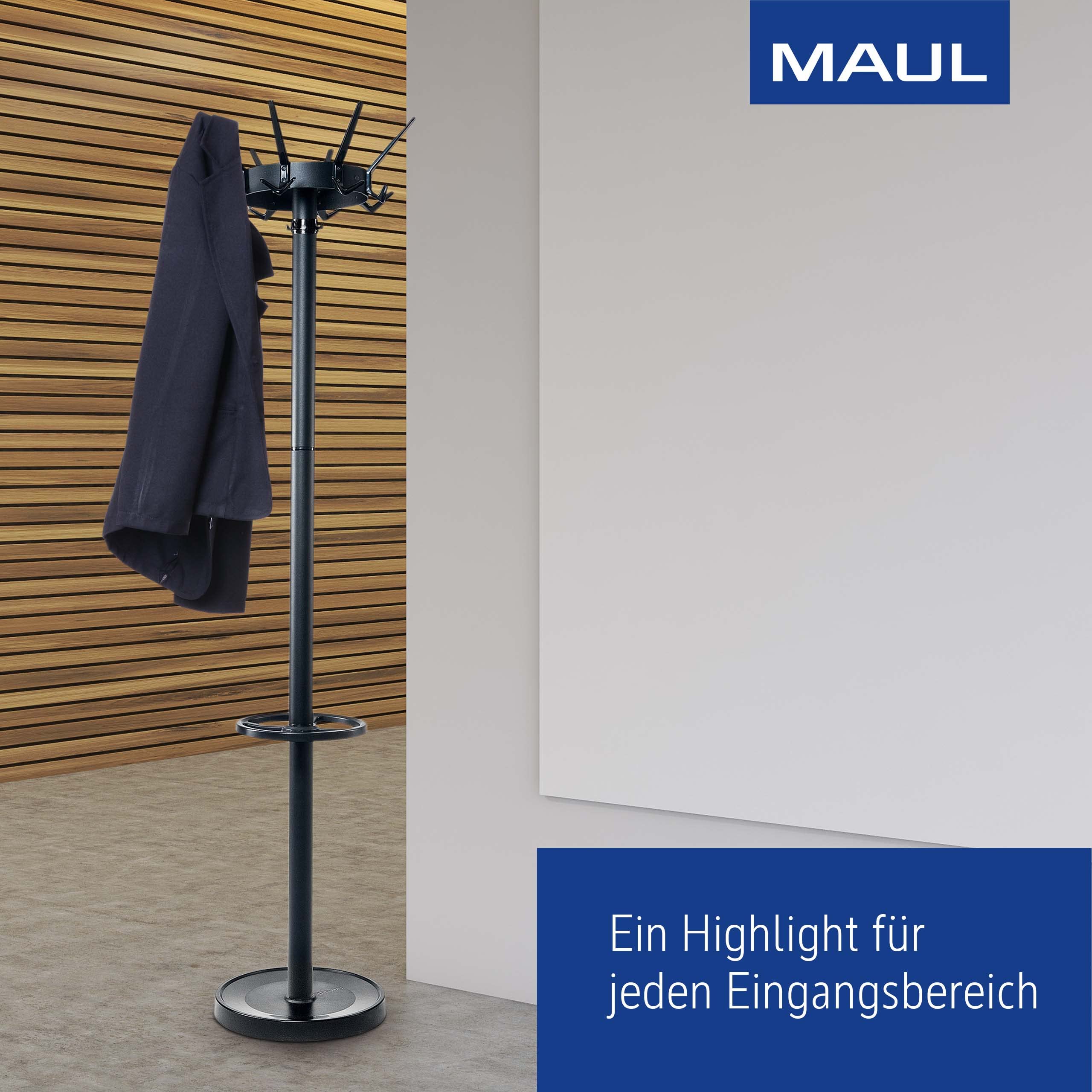 maul-maulcaligo-standgarderobe-schwarz-32-haken-drehbar-mit-schirmhalter image 6