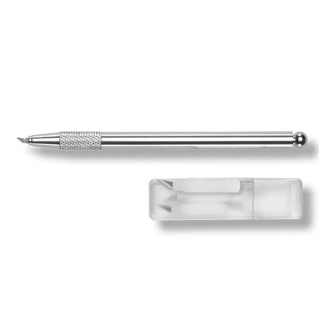 ecobra-schablonen-kurvenmesser-mit-aluminium-halter-inkl-3-ersatzklingen image 1