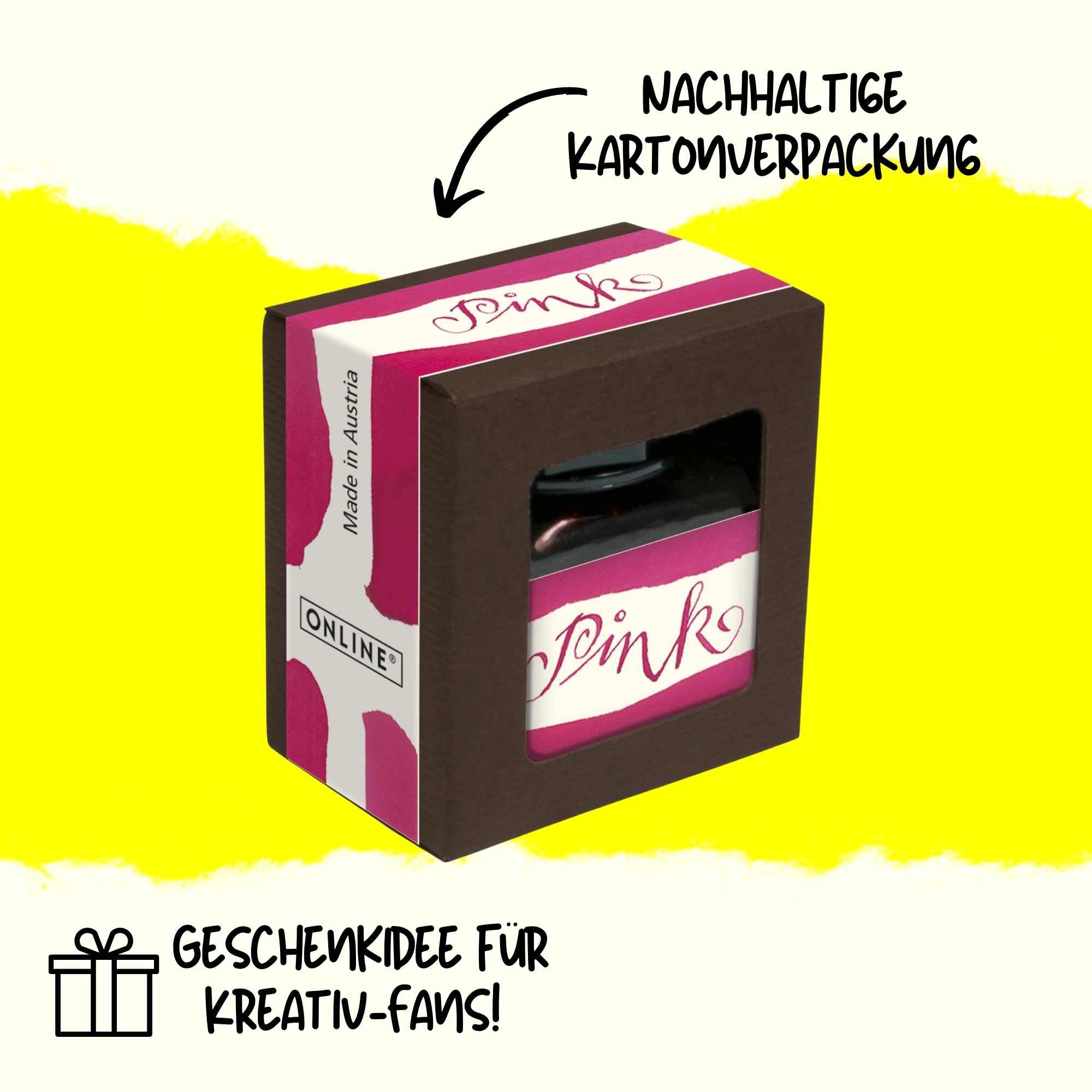 online-tinte-pink-15-ml-tintenglas-wasserbasierte-f-llertinte-f-r-kalligrafie-ha image 4