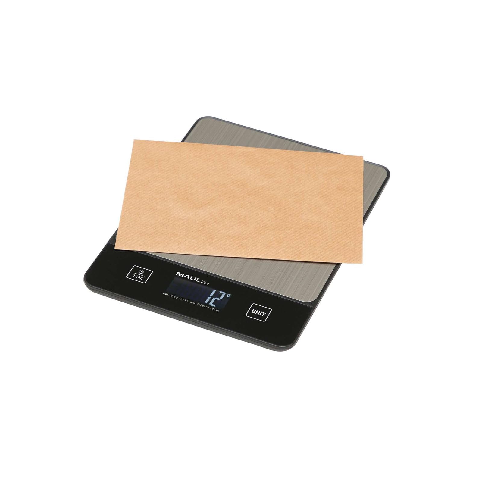 maul-maullibra-digitale-briefwaage-5-kg-schwarz-silber-kompakt image 6