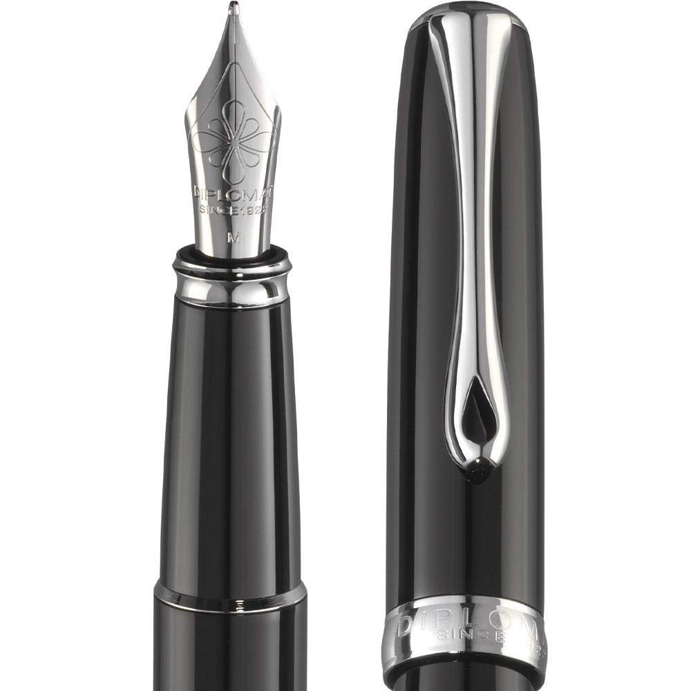 diplomat-excellence-a2-f-llhalter-lack-schwarz-feder-fein image 3