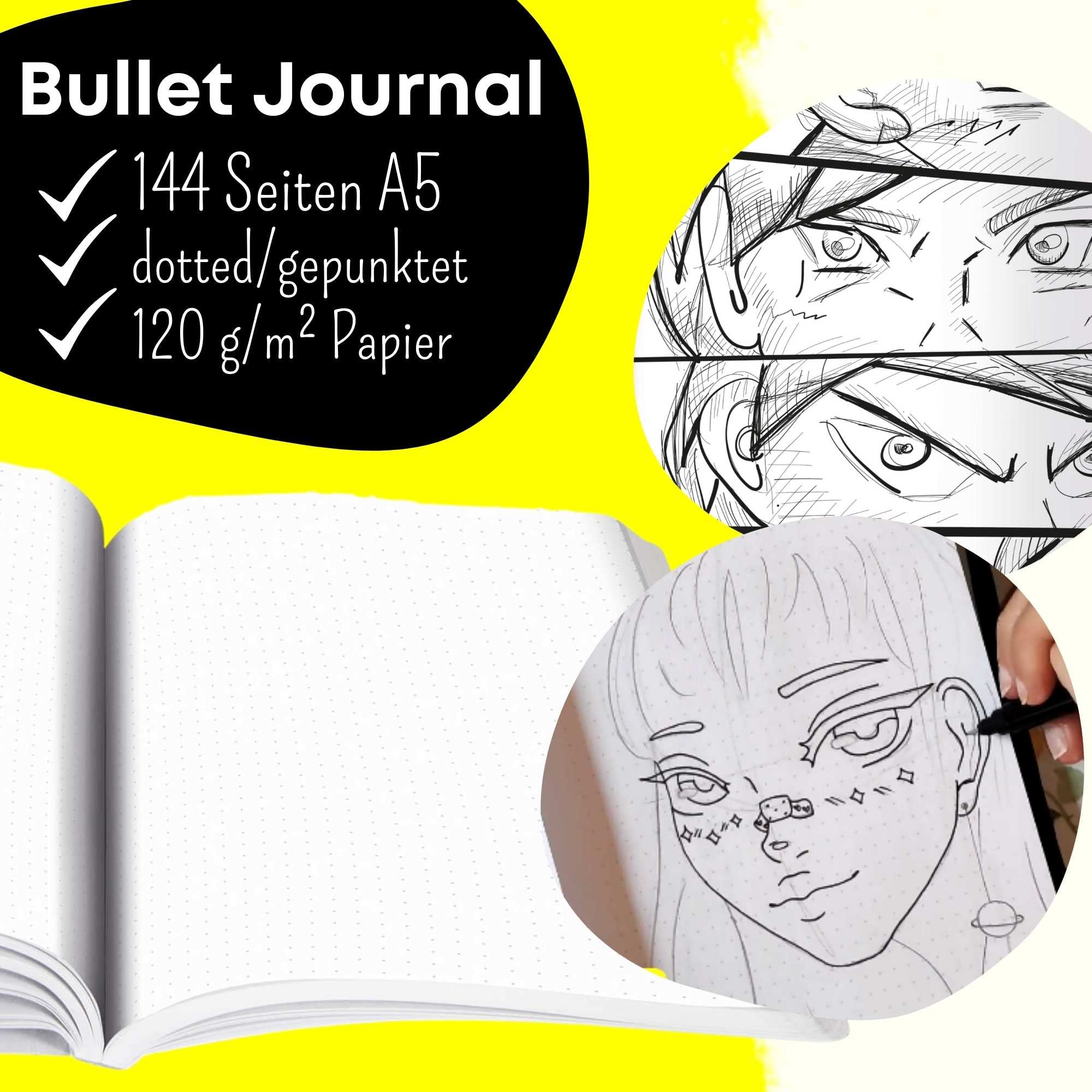 online-manga-malset-mit-5-calli-brush-stiften-und-bullet-journal-a5 image 5